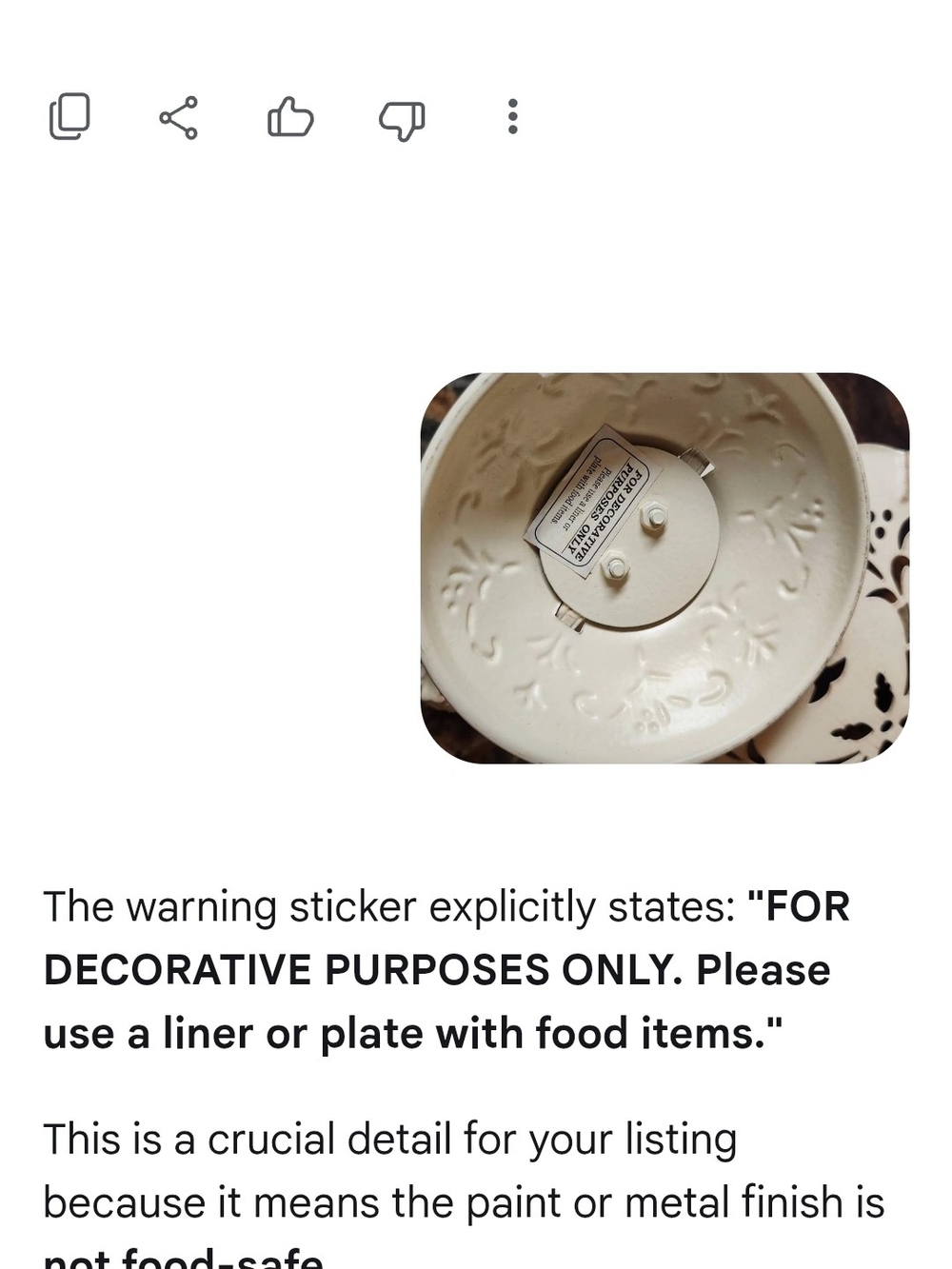 Decorative Plate Only - Picture 2 of 7